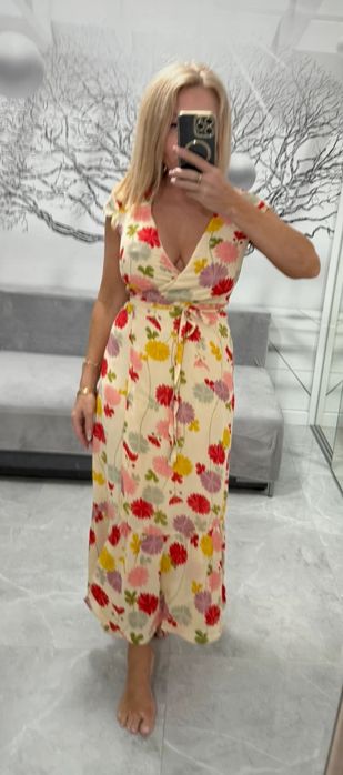 Letnia sukienka kopertowa Mango r. 36