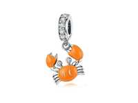 Srebrny Koralik Charms Beads Raczek Rak Cancer Charm261