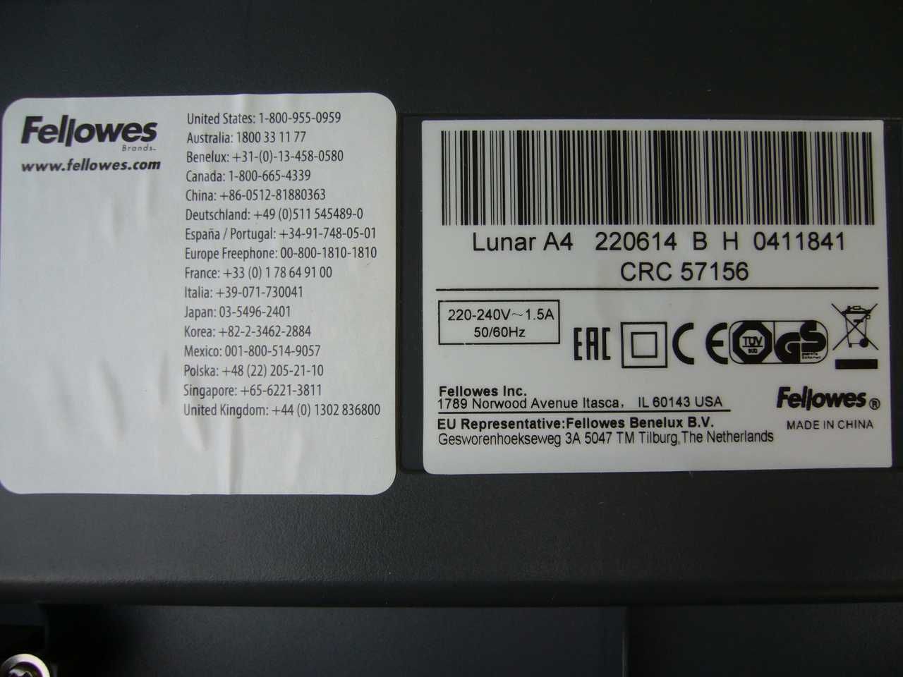 Laminator Fellowes LUNAR A4 uszkodzony