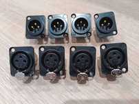 Złącza XLR Neutrik NC3FD-LX NC3MD-LX męskie żeńskie XLR 3 komplet 8szt