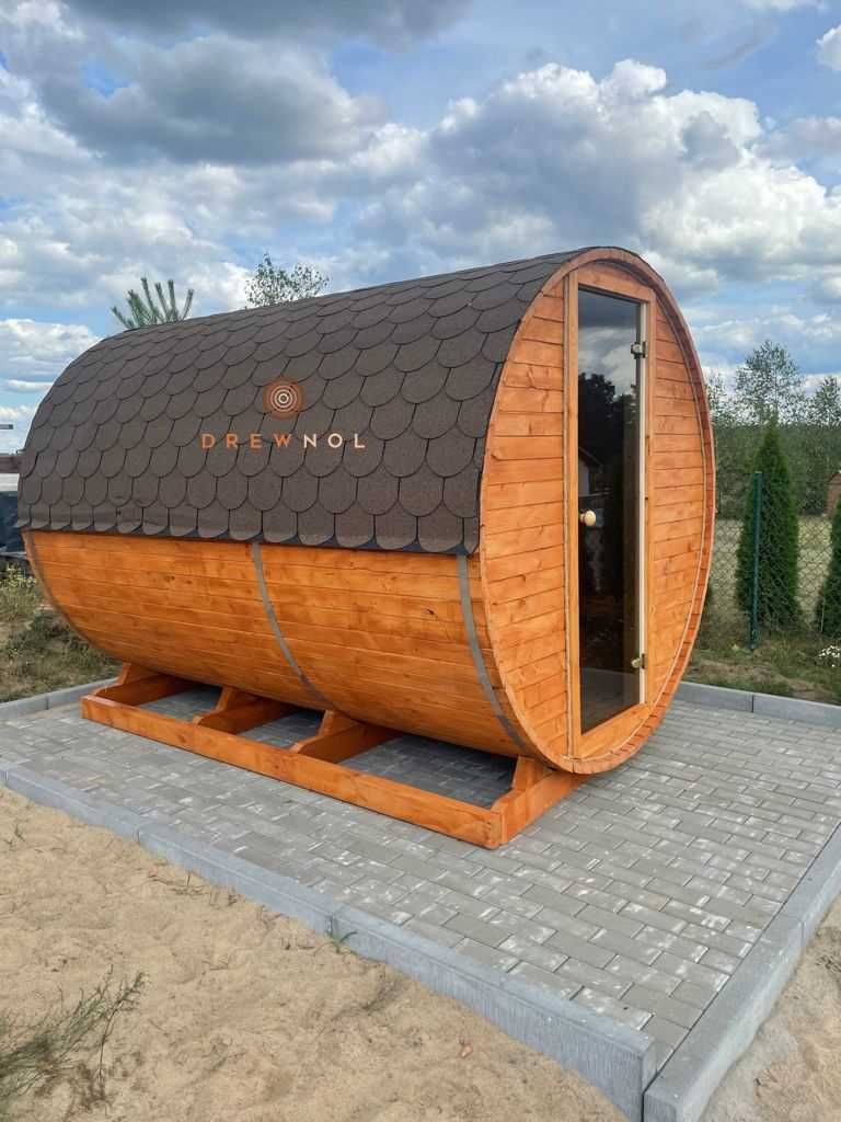 Sauna ogrodowa, sauna, sauna beczka, sauna Ebro, ruska bania, Drewnol