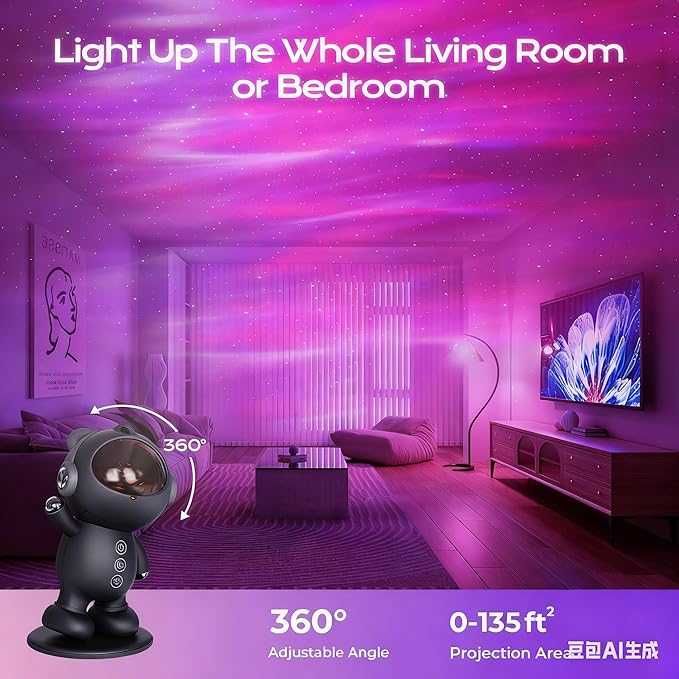 FULEN Projektor gwiaździste niebo, lampka nocna LED