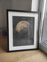 Plakat A3 astronomiczny planeta Mars astral