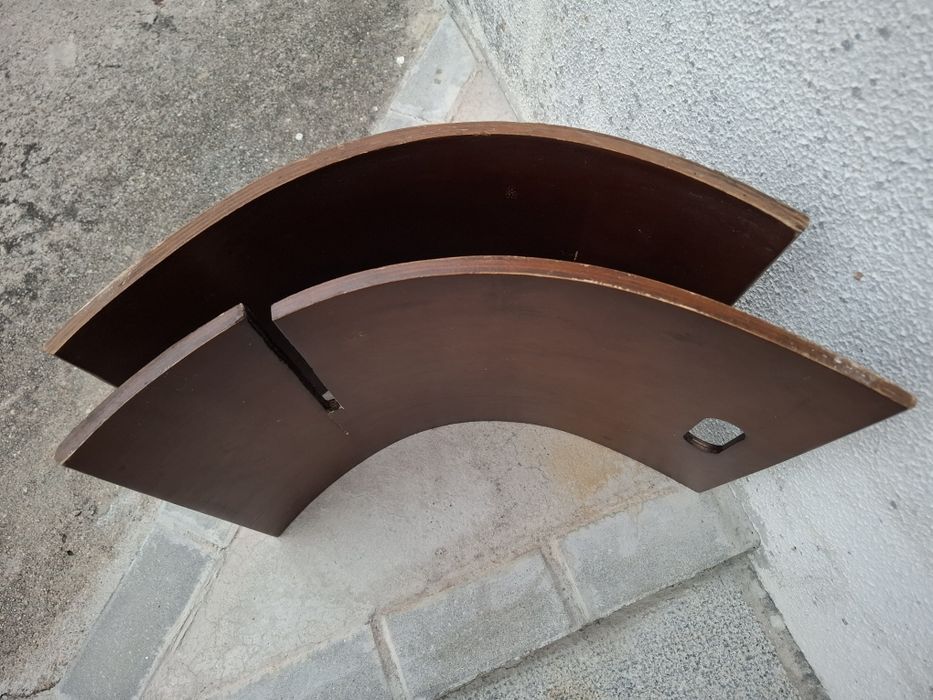 Porta Revista Discos Vinil Lenha Etc Madeira Cerejeira