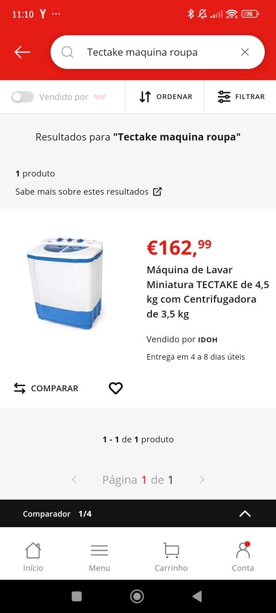 Máquina de lavar roupa portátil