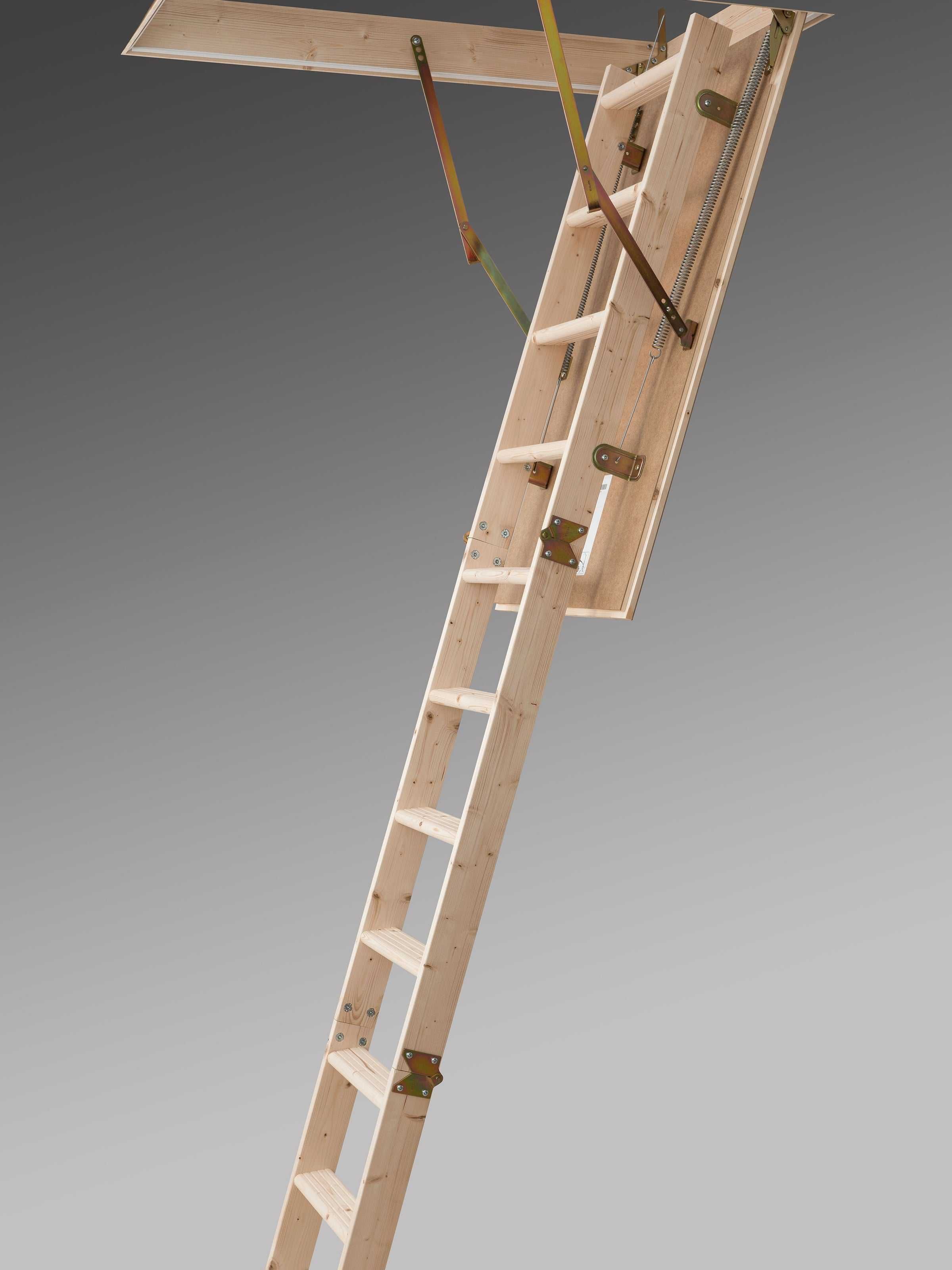 Escada de sotão escamoteável 60x120 cm madeira