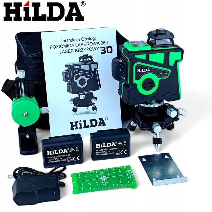 Hilda Poziomica 3d 12 Linii Laser Krzyżowy Samopoziomujący Niwelator 2
