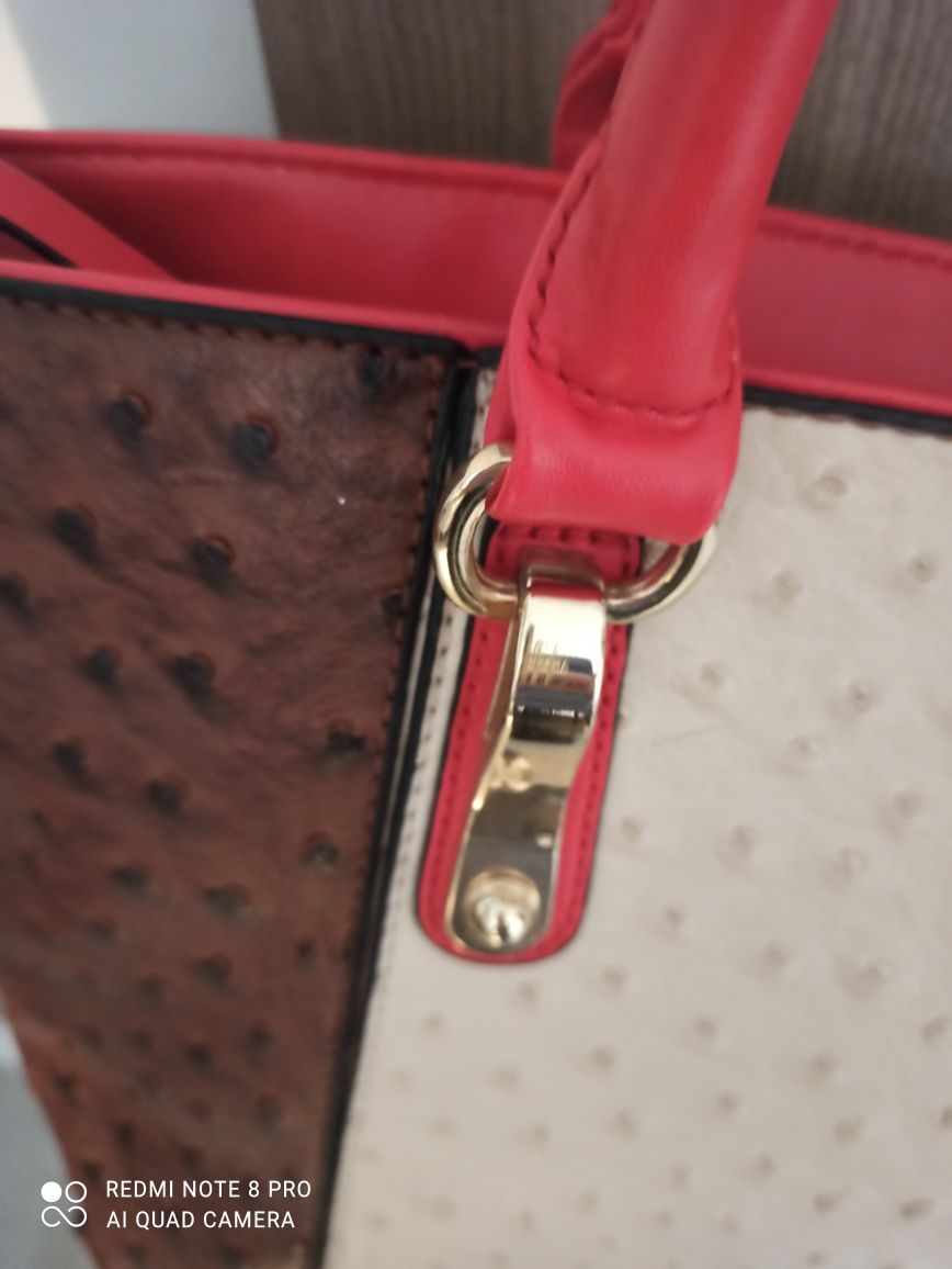 Pojemna elegancka Torebka shopper bag sygnowana Tanio Okazja