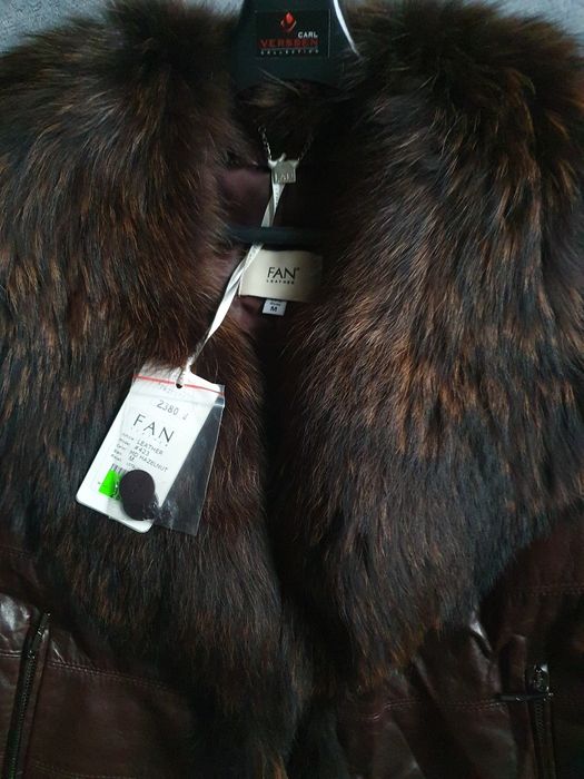 Kurtka skórzana ocieplana FAN Leather nowa