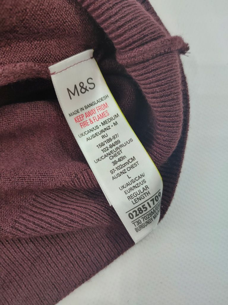 M&S Sweter męski Akryl r. L