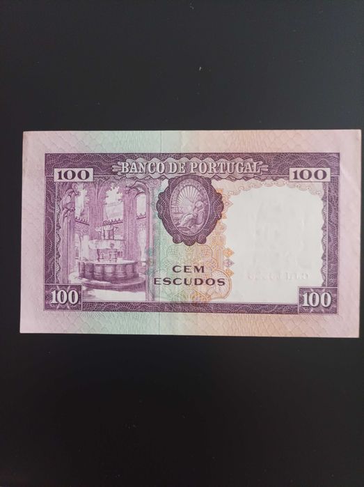 Nota de 100 escudos Pedro Nunes, não circulada.