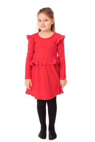 Elegancka czerwona sukienka dla dziewczynki idealna na święta