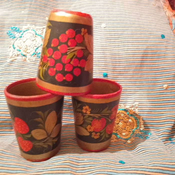 Хохлома советская деревянная посуда