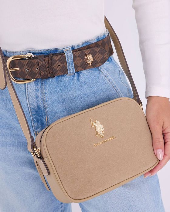 Сумка крос-боді u.s. polo assn оригінал екозамш/кроссбоди поло