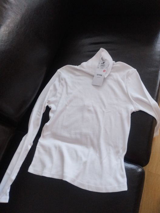 Golfik biały prążki uniwersalny