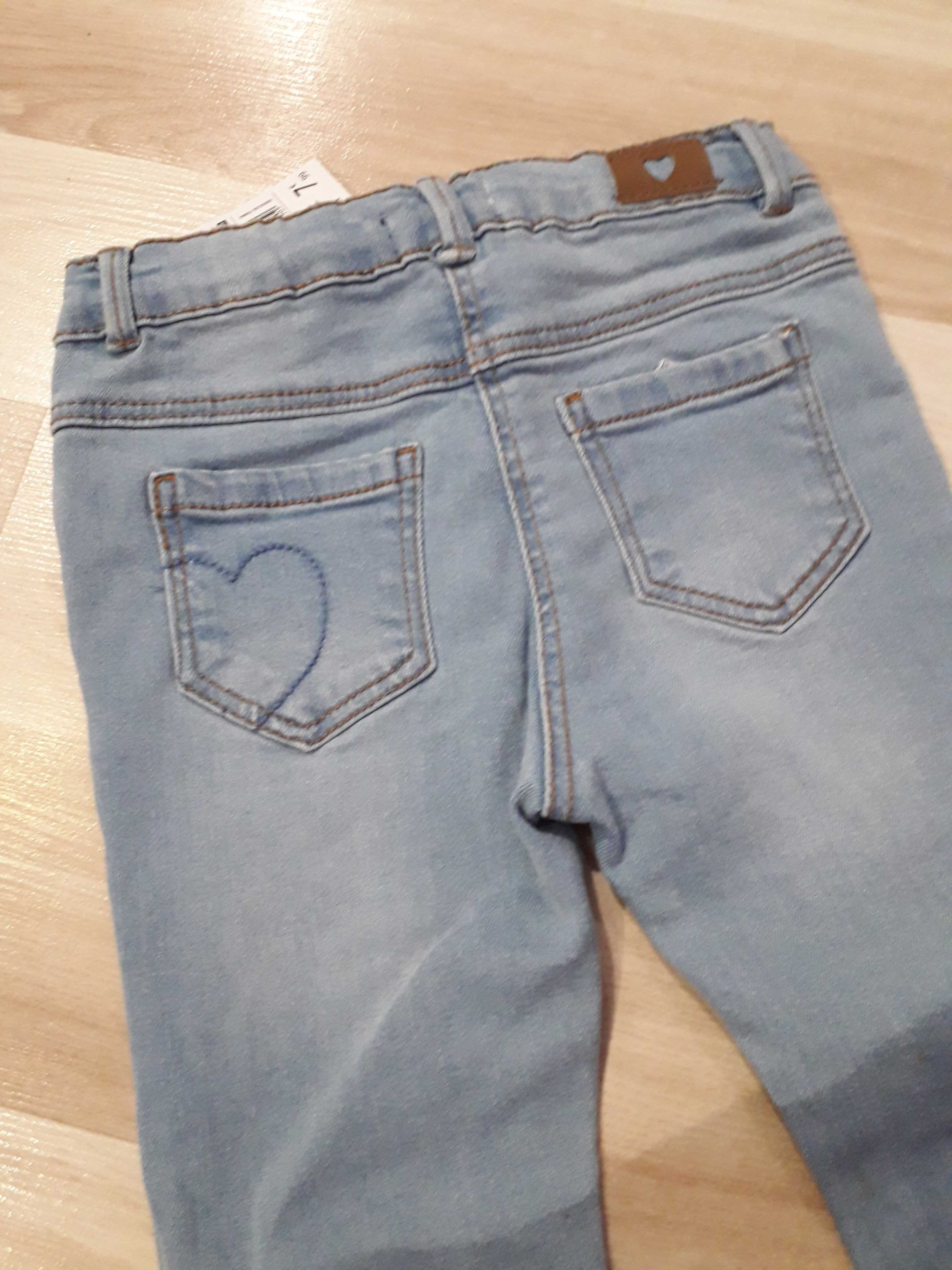 Jeansy 98 nowe spodnie dla dziewczynki