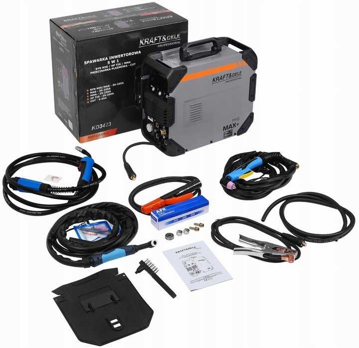 Spawarka Inwertorowa 5w1 255A MIG MAG MMA TIG Przecinarka Plazmowa