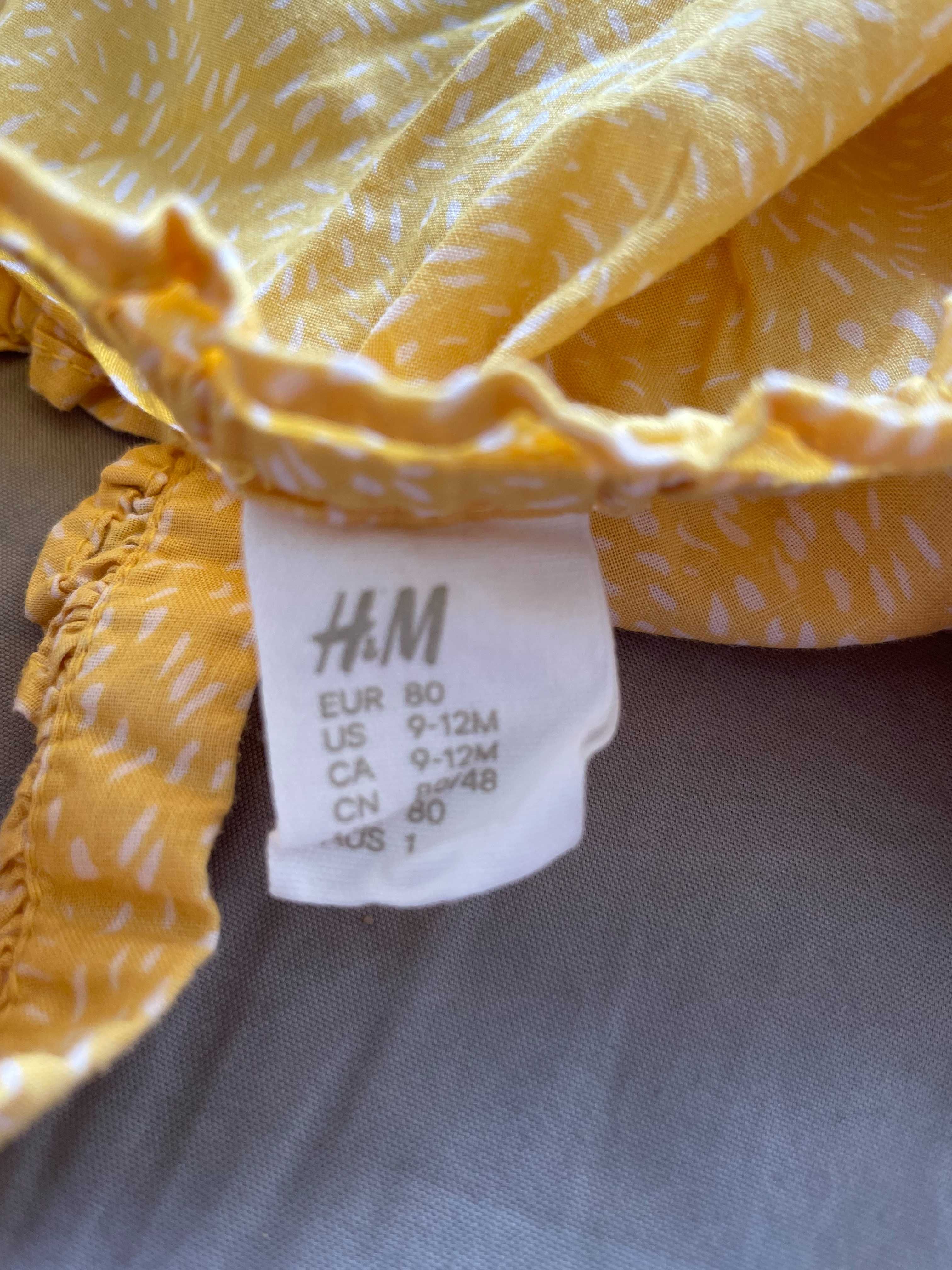 Rampers letni, cienka bawełna, bombka, H&M, 80, 9-12M