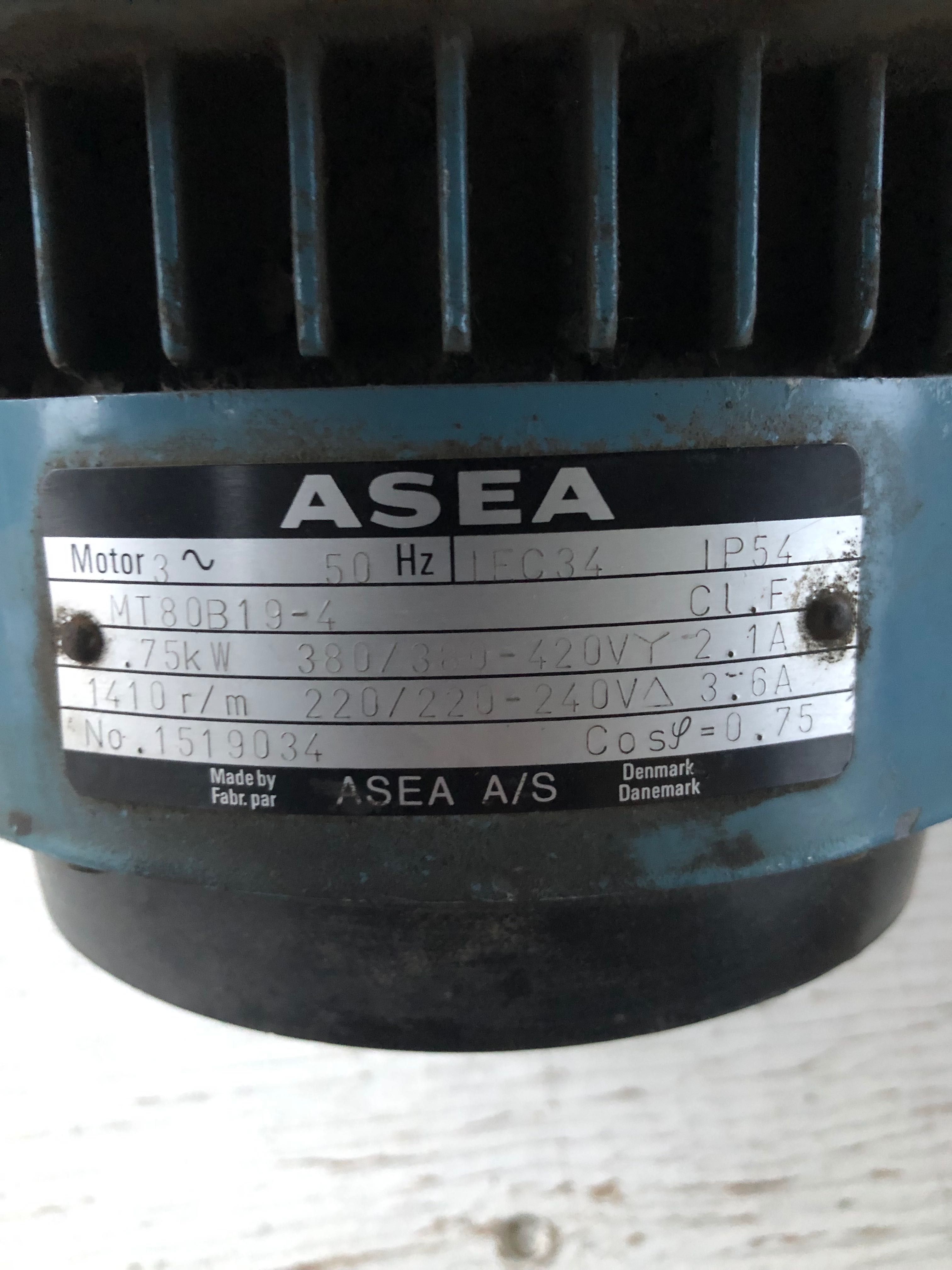 Электродвигатель Asea MT80B19-4 0,75 kw (Дания)