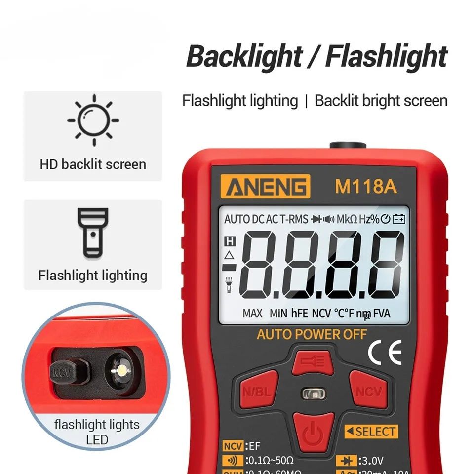 Мультіметр, тестер автоматичний True RMS ANENG M118A