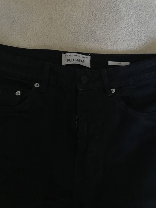 Calcas pretas da pull and bear