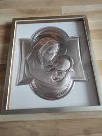 Srebrny obraz Matki Boskiej z Dzieciątkiem