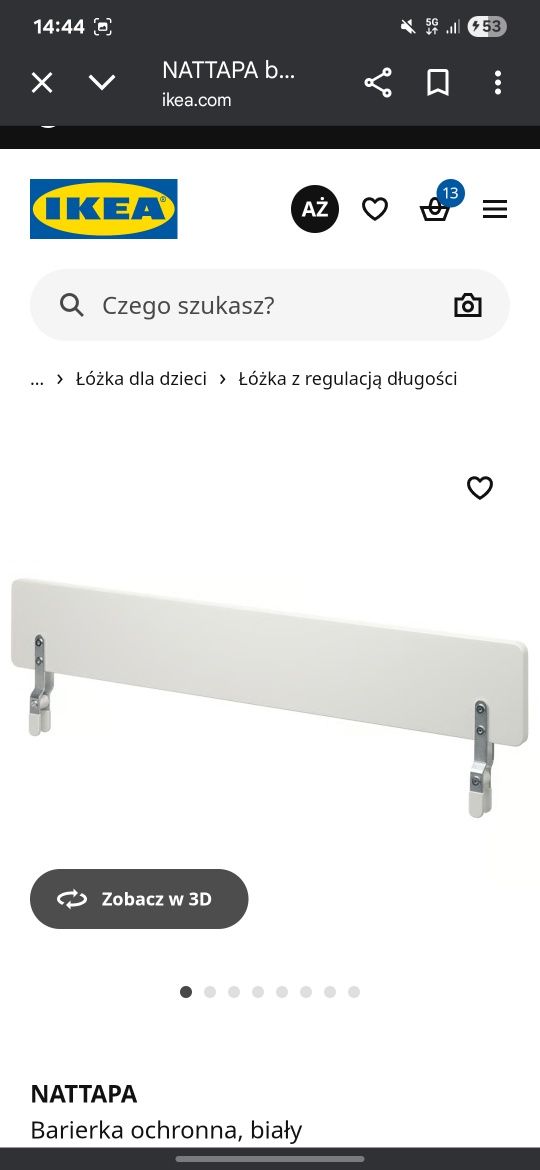 Łóżeczko dziecięce IKEA Sundvik z materacem + barierka ochronna – 650
