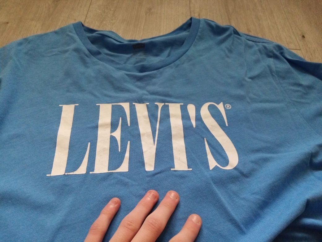 koszulka levi's baby blue logo