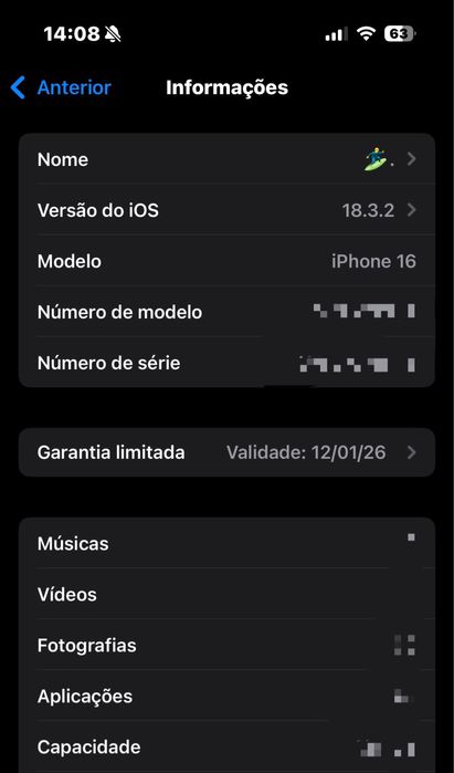 Iphone 16 novo, 128gb