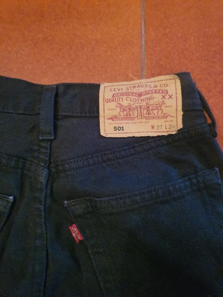 Levi's 501 W27 L34 pretas