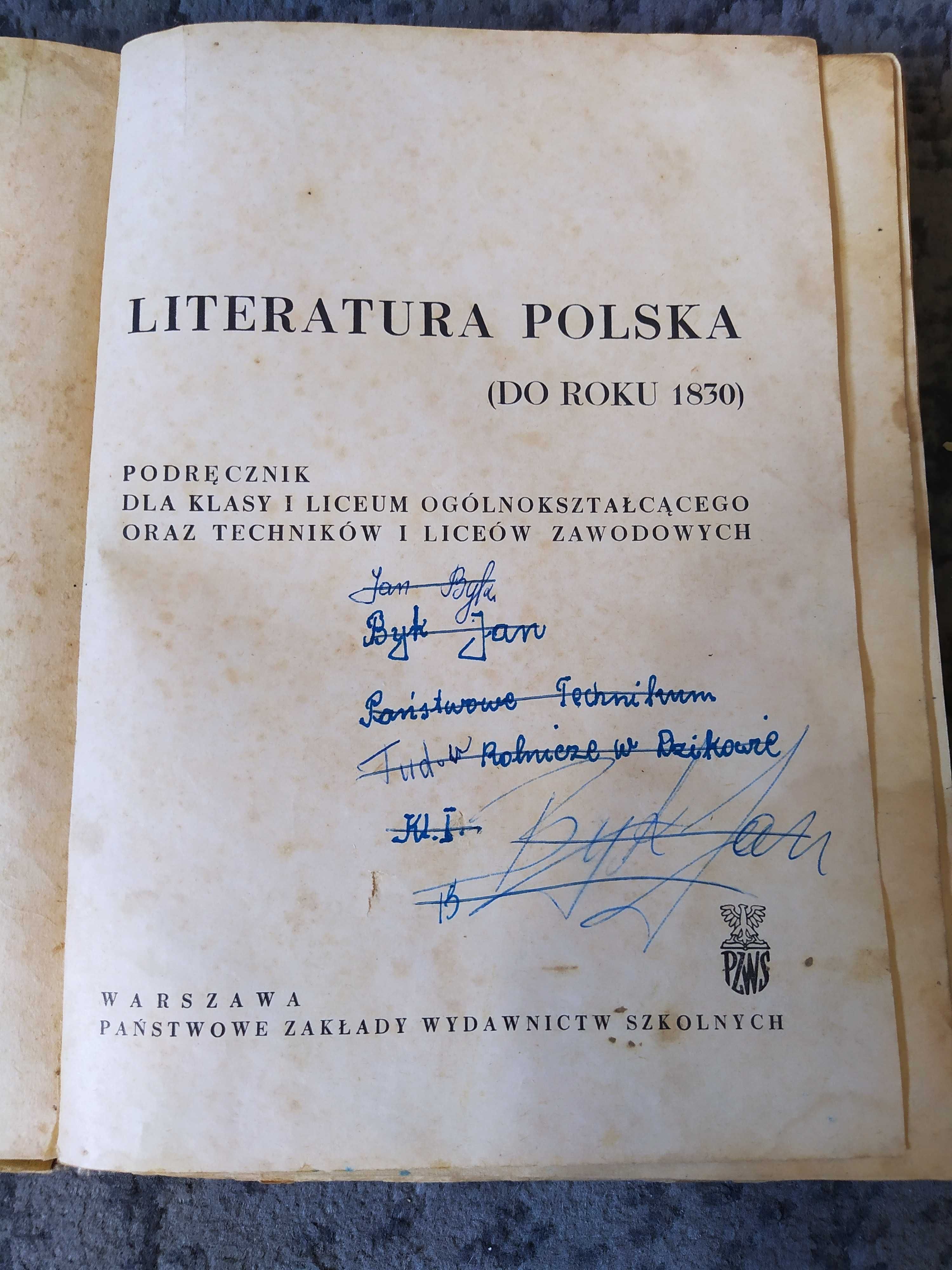 Literatura polska (do roku 1830) 1967