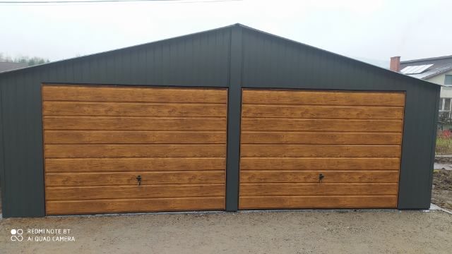 garaz blaszany 7x6 dwuspad okazja garaz blaszak bramy 6x6 profil
