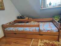 Łóżko dla dziecka dziecięce drewniane materac