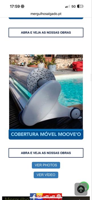 cobertura segurança piscina com descontos Mergulho Salgado Piiscinas