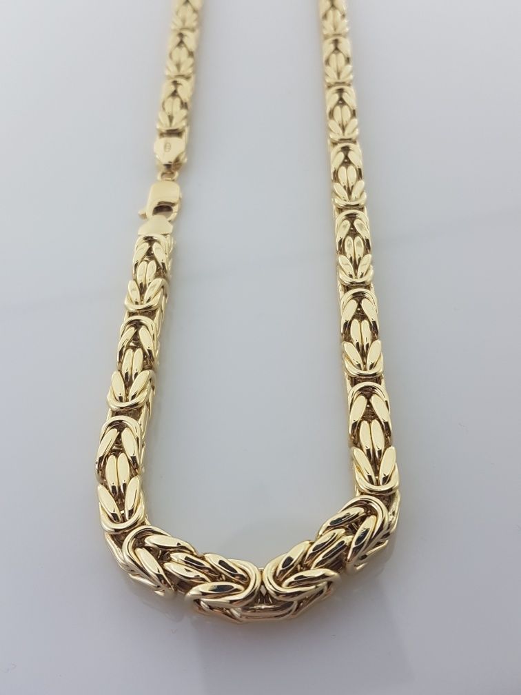 Złoty łańcuszek o splocie Królewskim, Próba 585.Nowy 52,4g 62cm(358)