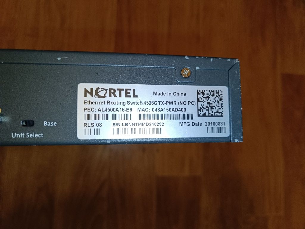 Керований Рое комутатор  Nortel Routing Switch 4526GTX-PWR (NO PC)