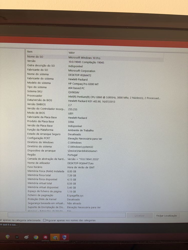 Vendo conjunto de computador com monitor, rato e secretaria