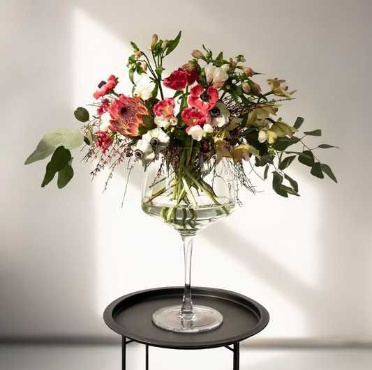 Nowy duży ręcznie wykon. wazon kielich Krosno Glass Celebration 50 cm