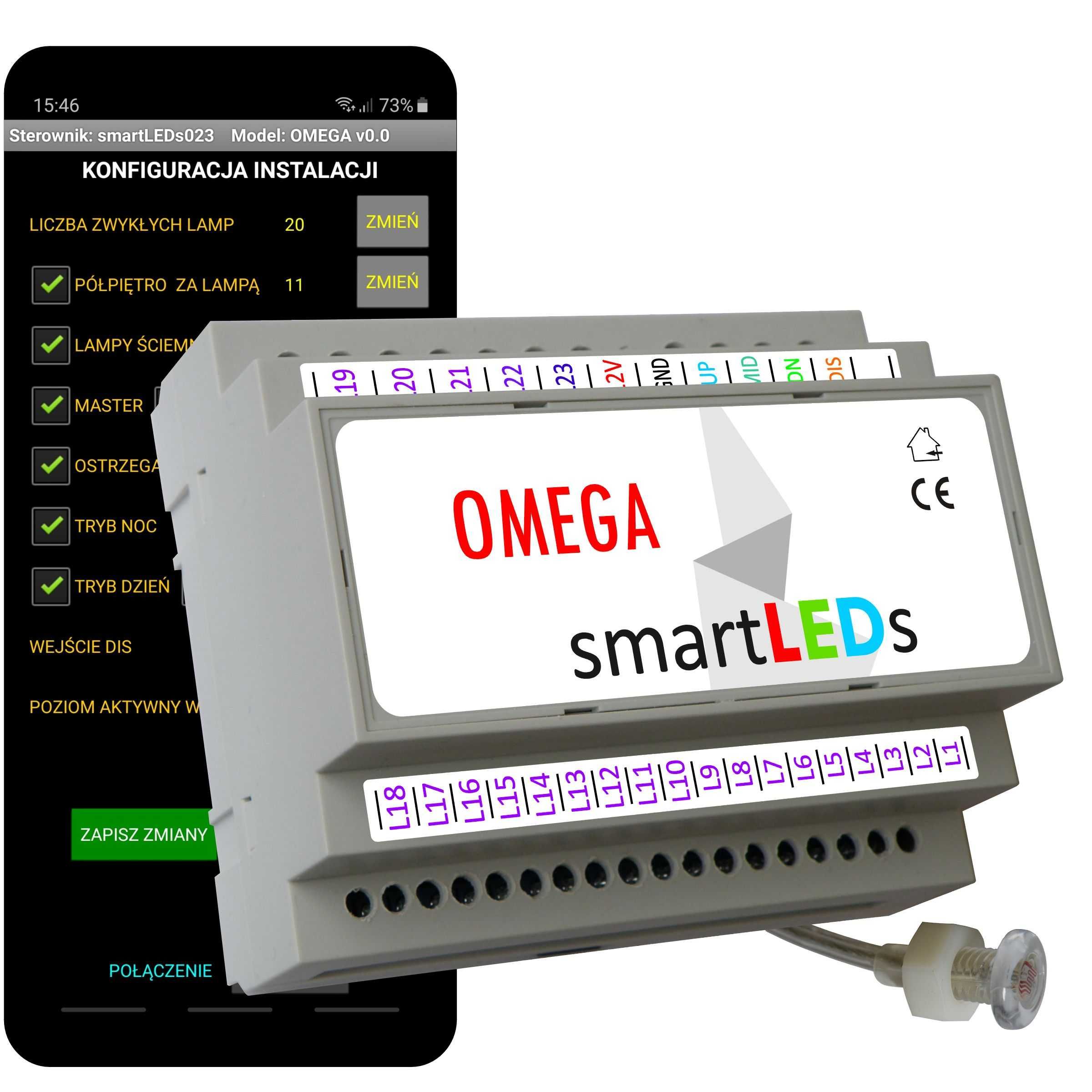 OMEGA - Inteligentny sterownik schodowy LED z aplikacją na smartfon
