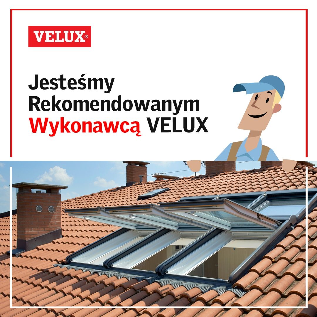 Wymiana okien dachowych serwis/montaż/naprawa Velux WARM-MAZ