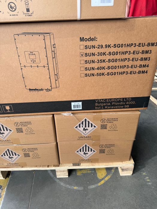 Гібридний інвертор Deye SUN-30K-SG01HP3-EU-BM3 30KW,