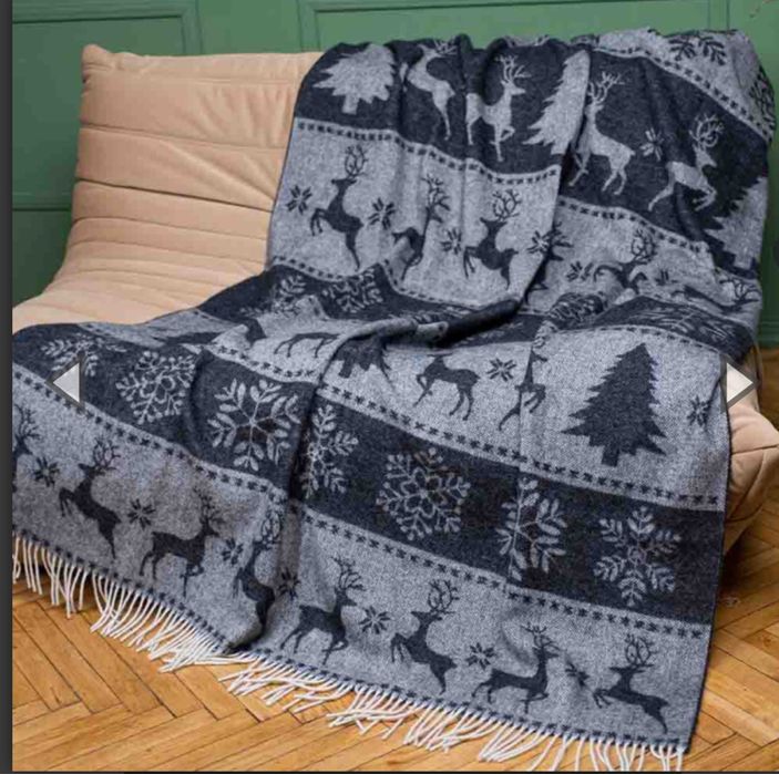 Плед шерстяной ТМ Vladi ONTARIO Олені (Норвегія)