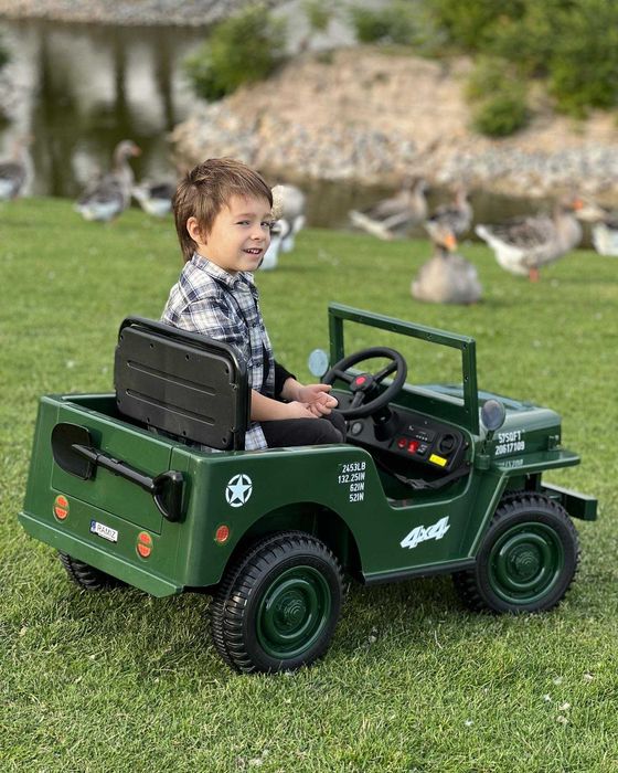 JEEP JH-103 autko na akumulator JEEP WILLYS dla dzieci zielony 4x4