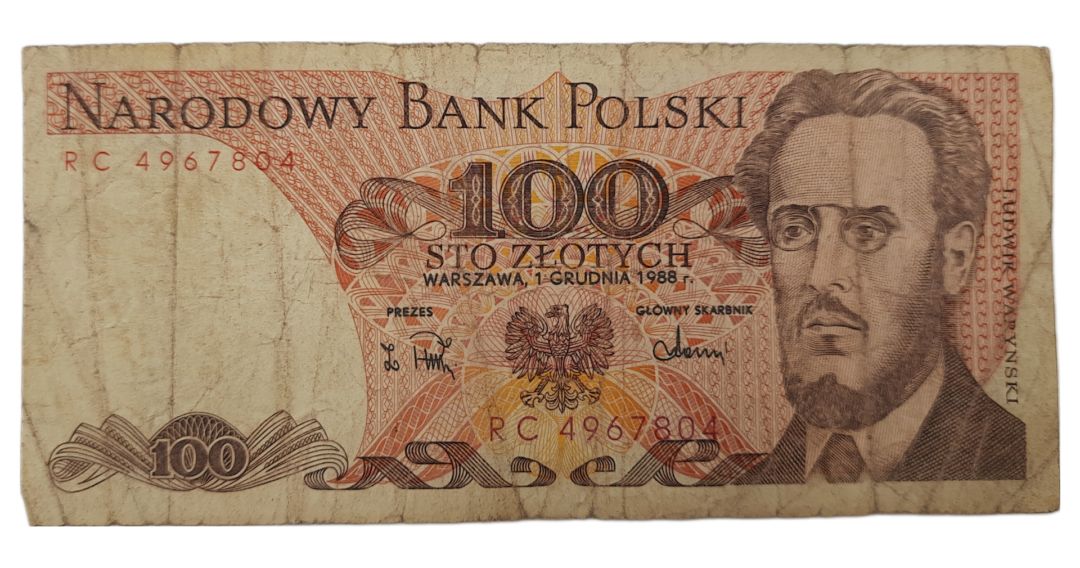 Stary Banknot kolekcjonerski Polska 100 zł 1988