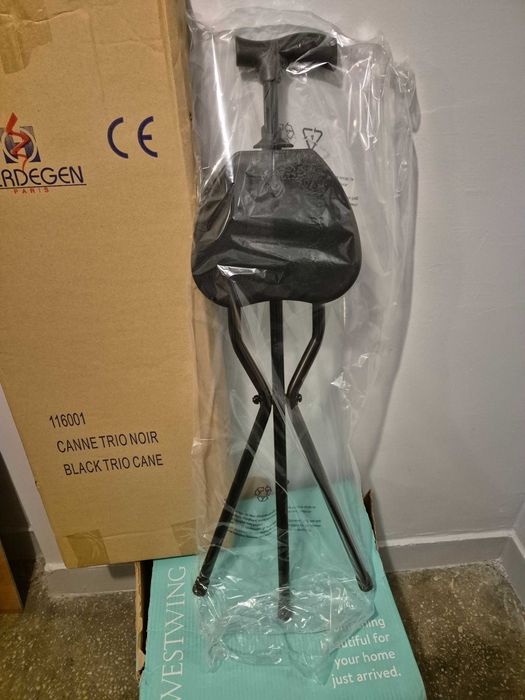 Laska z siodełkiem rozkładana prezent babcia dziadek