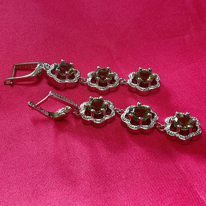 Brincos prata 925 medida de 6 cm