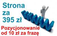 Strona internetowa 395 zł - Pozycjonowanie stron WWW od 10 zł