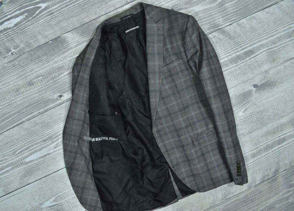 Drykorn Wełniana Szara Marynarka W Kratkę 50