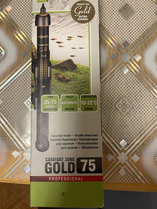 Аквариумный обогреватель с позолочиными контактами