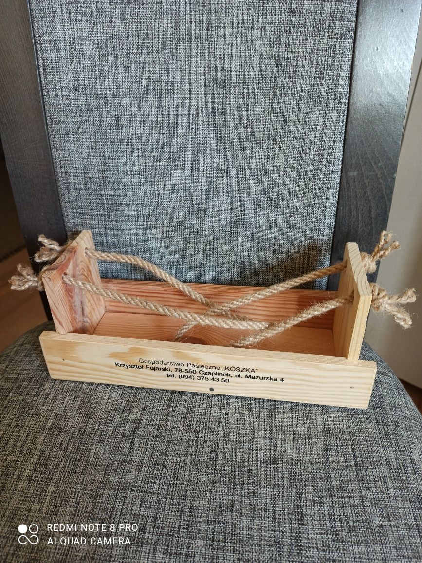 Drewniany eleganckie pudełko na miody / doniczki / ozdoba